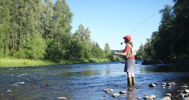 Image of Fly Fisherman in stream